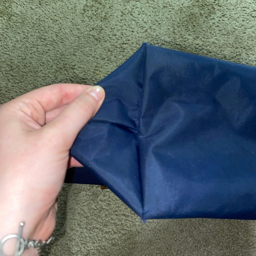 Longchamp Navy and Brown Le Pliage Tote size small - Picture 7 of 10